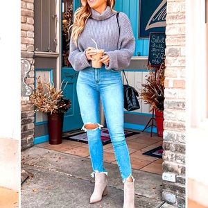 Brand New Cropped Turtleneck Sweater